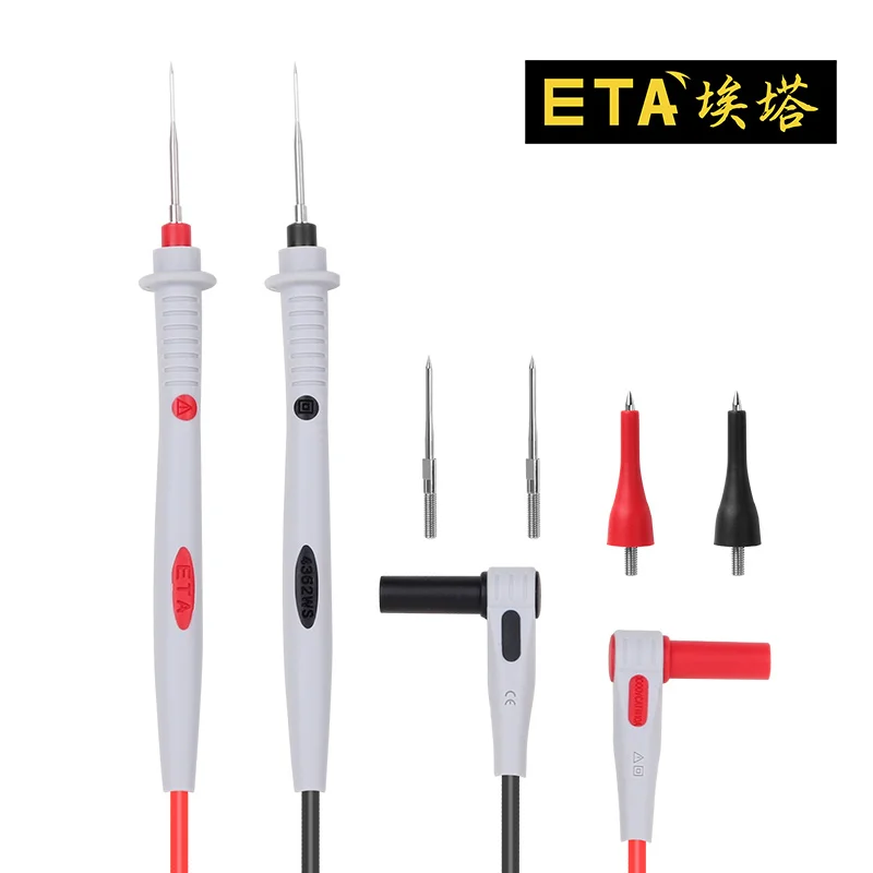 ETA4362WS Detachable and Replaceable Multimeter Wire, Silicone Probe, Meter Rod Test Wire 10A