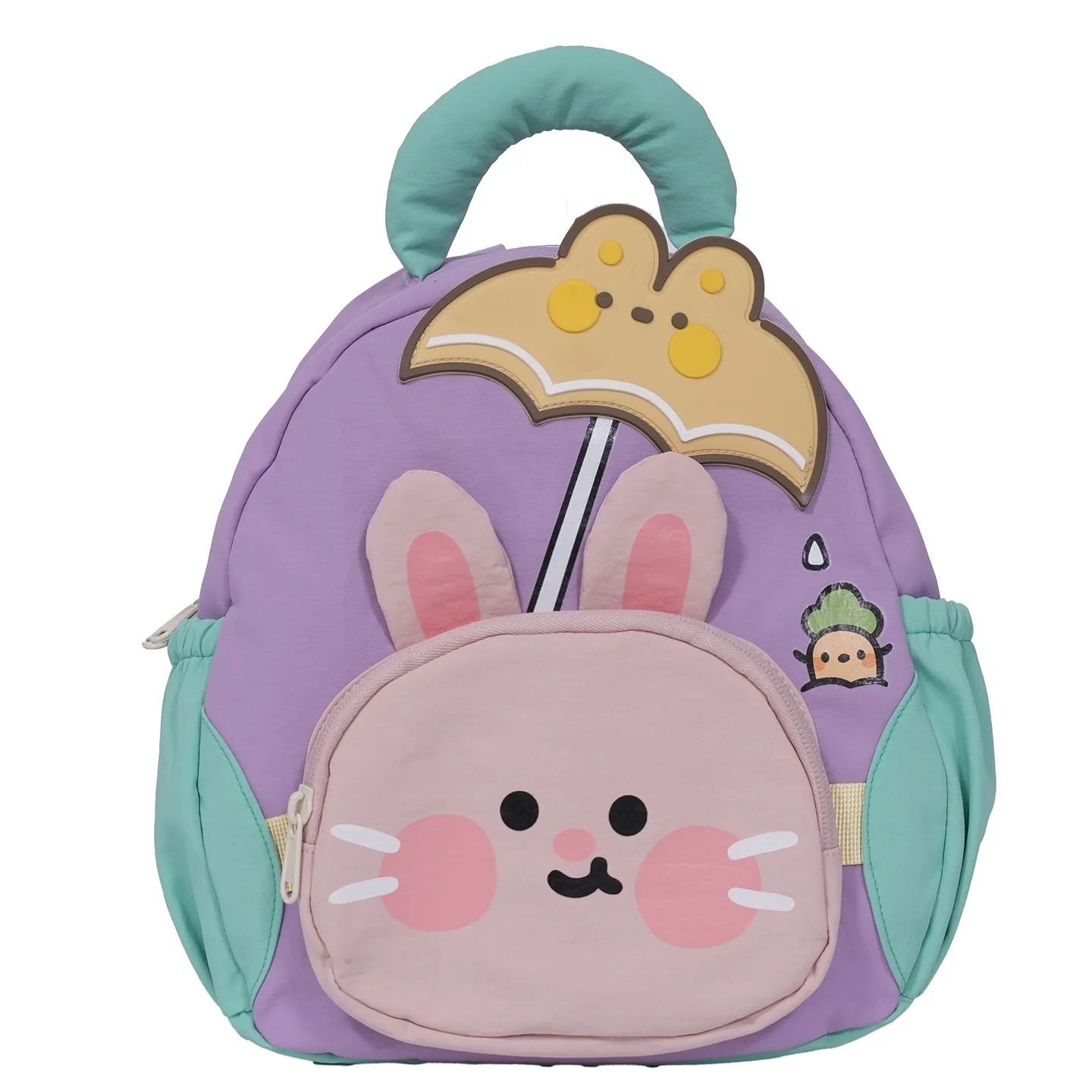 New Kids Fashion Polyester Cute Cartoon Backpack Top Handle Large Capacity School Bag Boys Girls Rucksack Daypack Multi Pocket