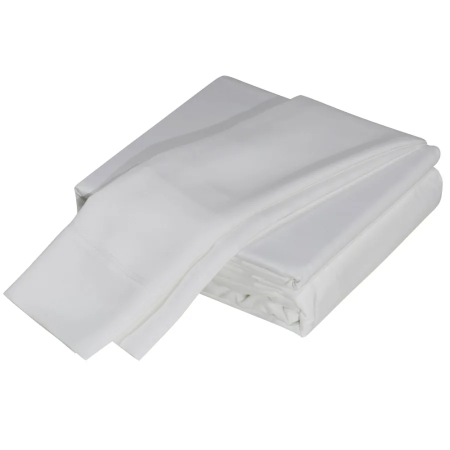 

Premium 4-Piece Tencel Lyocell sheet Set Silky Soft 100 Tencel Oeko-TEX Certified Queen - Soft White