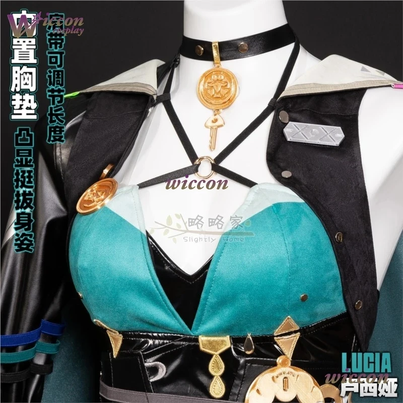 g'7,n\5;e,8\v,5/Uniforms ZZZ Lucia Elowen Cosplay Women Girls Spook Shack Ryushia Erouen Costume Wig Zenless Zf;4'v.7/n\ view 4