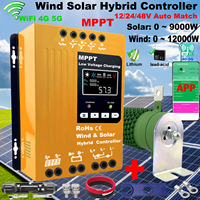 5000W 6KW Hybrid Wind Controller MPPT Board Solar Panel Charger Battery Equalizer LCD Display For Lifepo4 Lithium All Battery