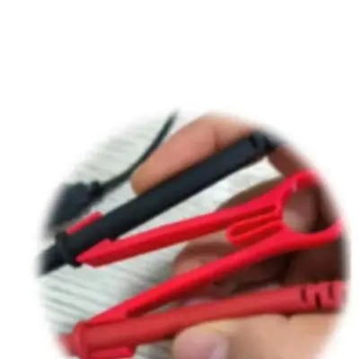 Black Multimeter Probe Tweezers Ergonomic Fatigue Design Tool For Makers And Engineers Lightweight Carbon-Fiber Arms