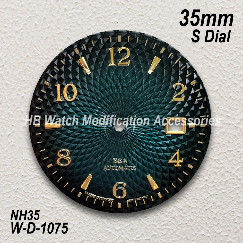 35mm Cocktail S Dial Fit NH35/NH36 Movement High-Quality NH35 No Luminous Watch Modification Accessories