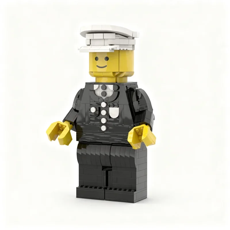 

719PCS MOC Creative Police Officer Maxifigure Model DIY Ideas Display Assembly Building Blocks Birthday Gift Custom Gifts Decor