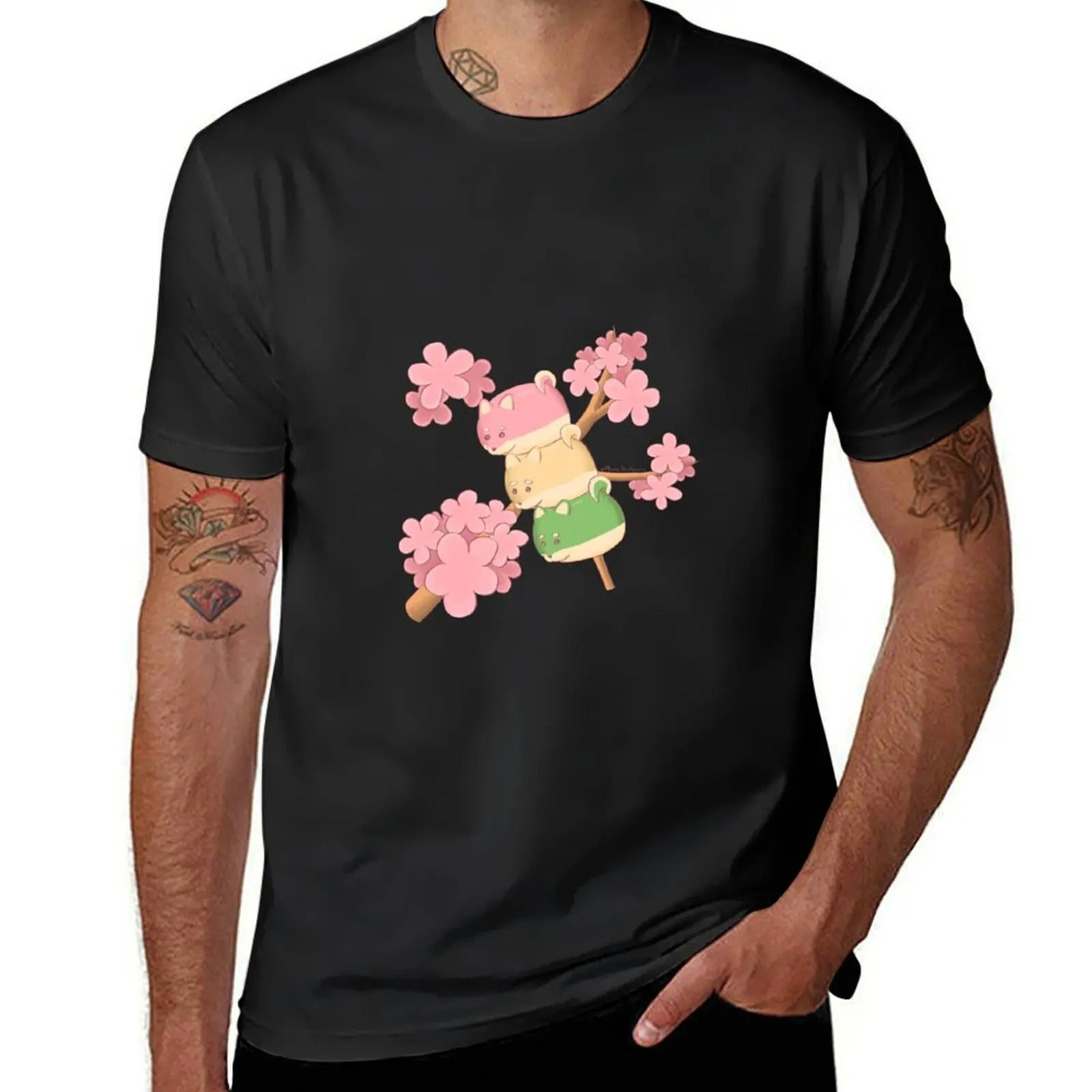 Hanami Sweets - Shiba Dango T-Shirt kawaii clothes oversizeds blanks mens graphic t-shirts pack