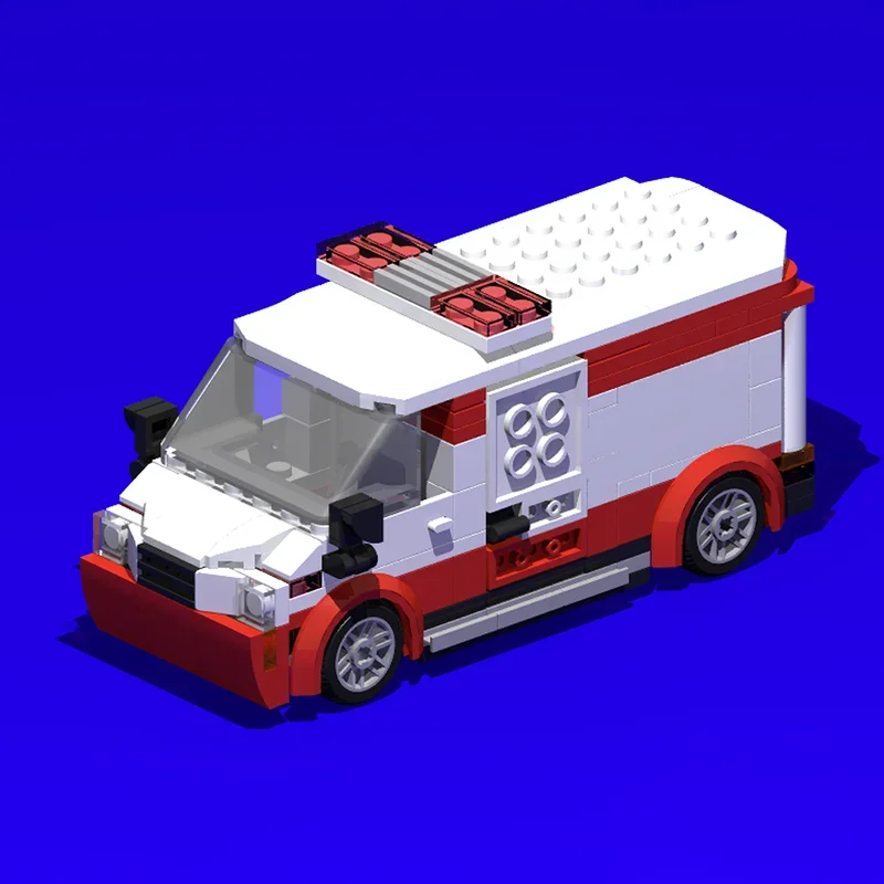 City Cars Model Moc Building Blocks City Ambulance Model Technology Brick DIY Assembly Construction Toy Holiday Birthday Gifts