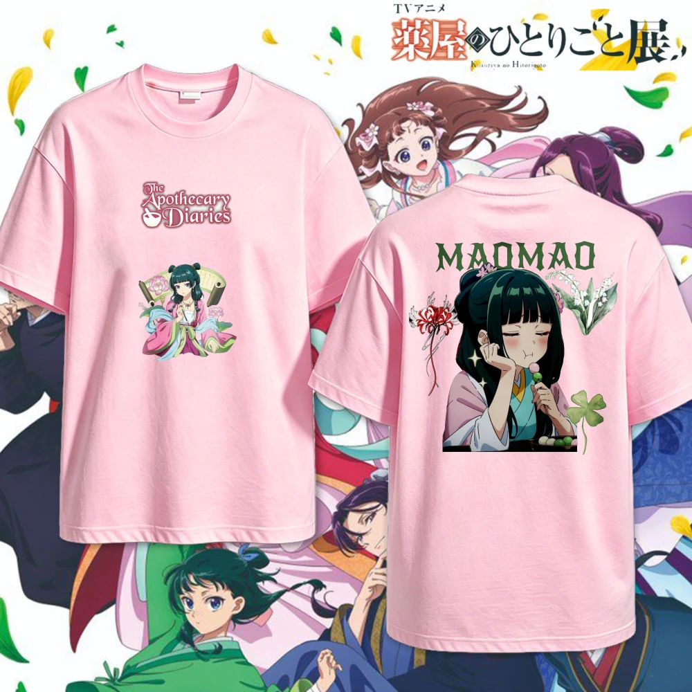 Manga The Apothecary Diaries Maomao Anime Character Print Tshirt Unisex Cotton T-Shirt Summer Casual Wear for Men and Women