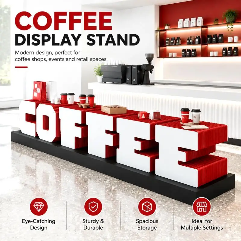 Foldable Letter Number Display Stand Space Saving Logo Design Exhibition Rack Shelf for Trade Show Event Decoration