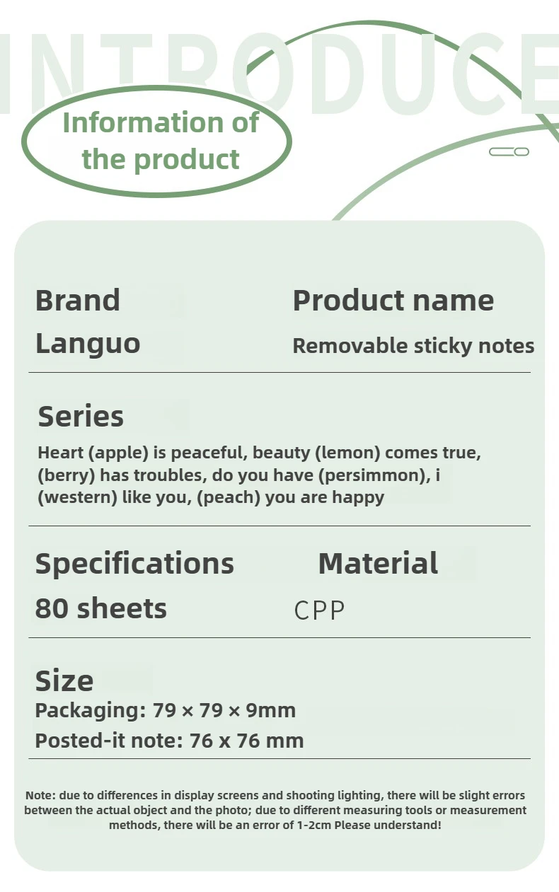 LANGUO ​ 80 Blatt/Box, selbstklebende Notizzettel im Pull-Format, perlmuttartiges transparentes Papier, selbstklebende Notizblöcke für Büro- und Schulbedarf – Detail 9