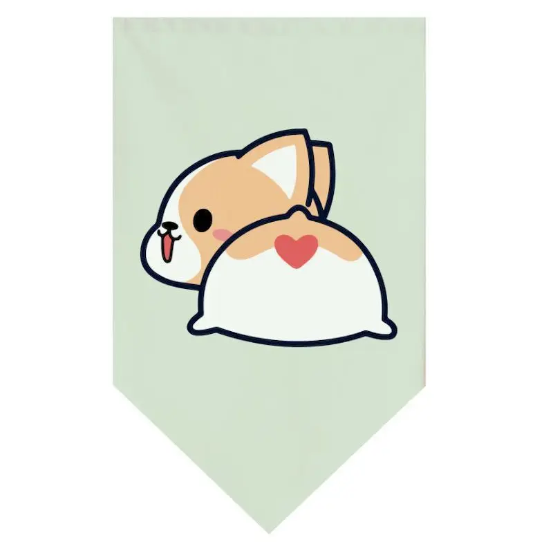 VIKAMA Corgi Cheeky Smile Triangle Curtain, 6 Designs, Doorway Decor for Bedroom Living Room Kitchen