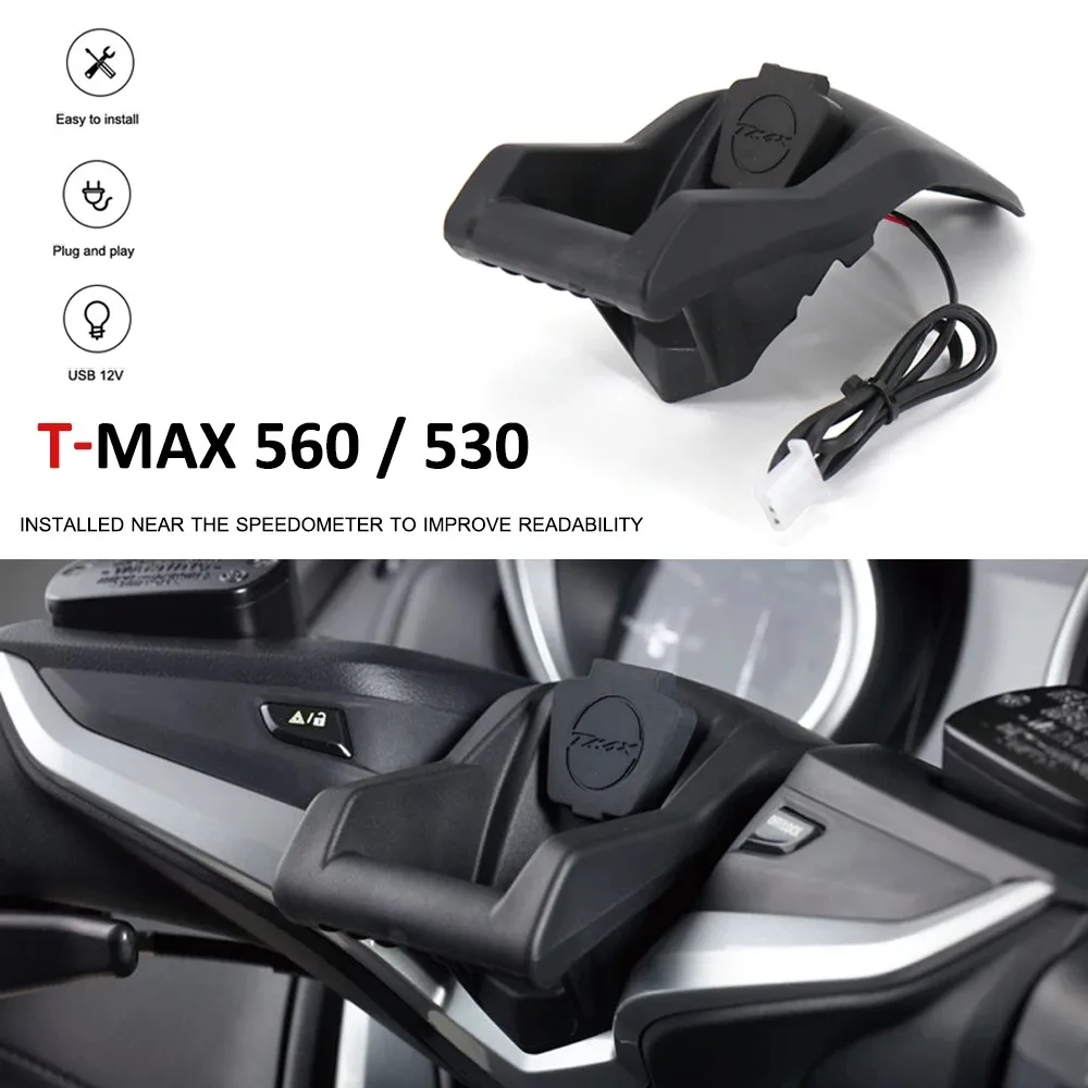 NEW 2021 Motorcycle Phone Navigation Bracket Wireless USB Charging Port Converter Holder FOR YAMAHA TMAX T-MAX 560 530 SX / DX