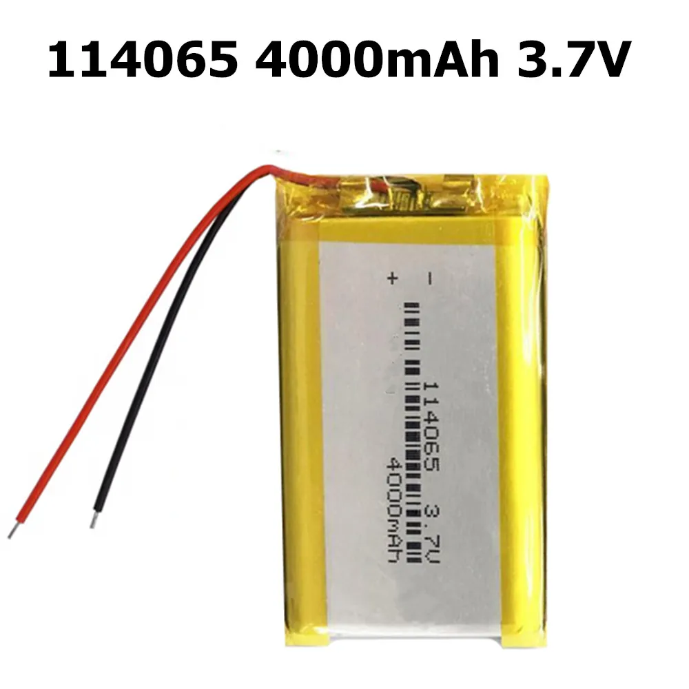 114065 3.7V 4000mAh Polymer Lithium Battery Large Capacity for Bluetooth Speaker Shaver Beauty Instrument Mobile Power Battery