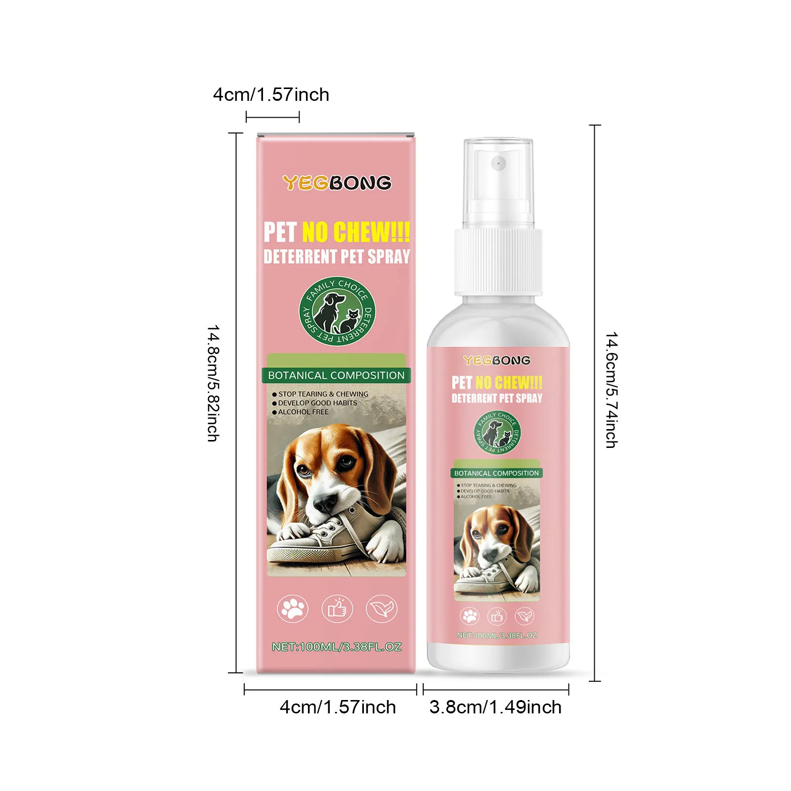 الحيوانات الأليفة مكافحة مضغ رذاذ الكلب السلوك التدريب المعونة البخاخ المريخ لاستخراج مضغ لعق الأثاث الأحذية 100 مللي #6