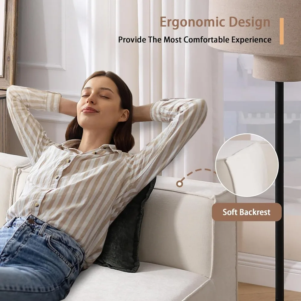 أريكة مقطعية مقاس 76 بوصة من Loveseat مكونة من قطعتين أريكة مكعبة سميكة قابلة للتحويل بمقعدين مقاس 59 بوصة، بدون تجميع موفر للمساحة f