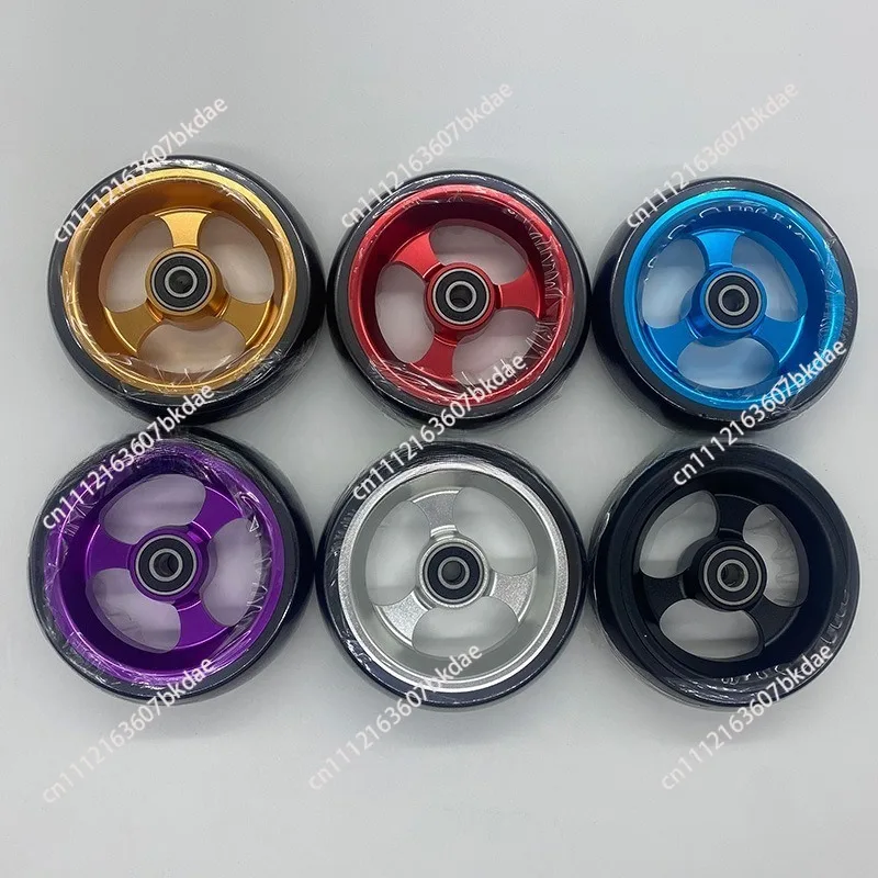 General Wheelchair Replacement Caster, 4/5 Inch PU Wear Resistant Tire, Aluminum Alloy Silent Front Wheel Accessories