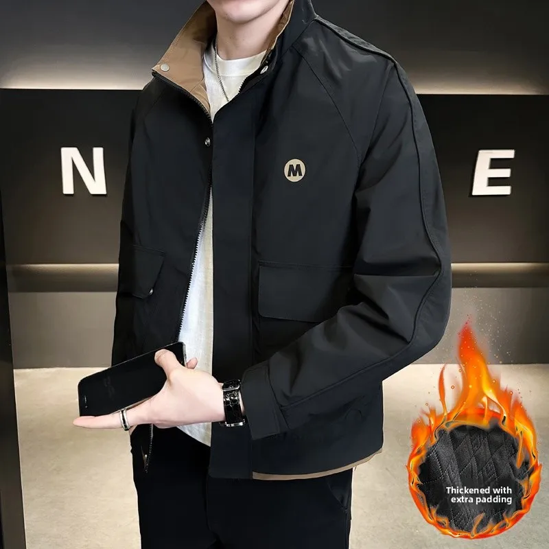 

Original Version Men's Workwear Jaet Cotton Blend Fabric 3D Mong Long Sve Outerwear Spring Autumn Season Color