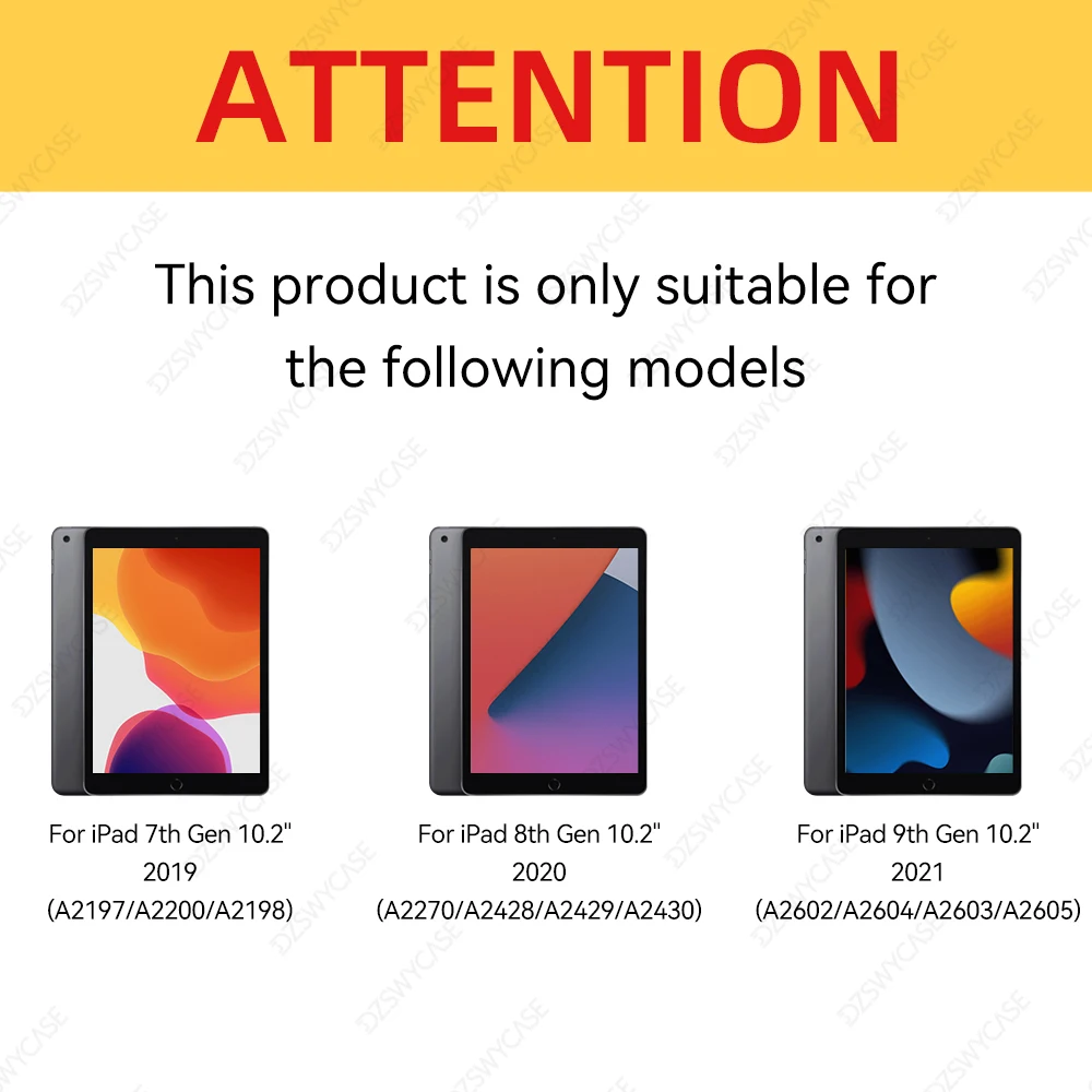 حافظة لجهاز iPad 9th/8th/7th Generation 10.2 بوصة حافظة 2021 2020 2019، حافظة واقية رفيعة وخفيفة الوزن غطاء سيليكون ذكي
