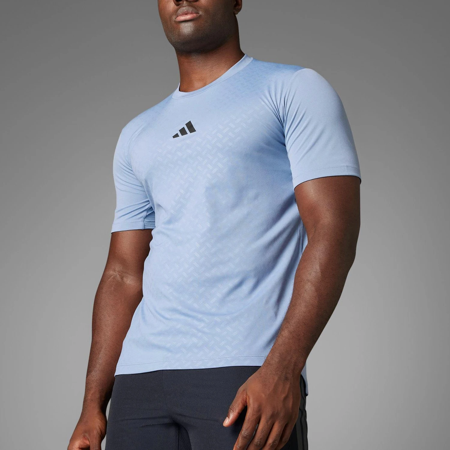 

Adidas genuine 2025 Men's Breathable Durable Slim-Fit Sports Short Sleeve JI8216