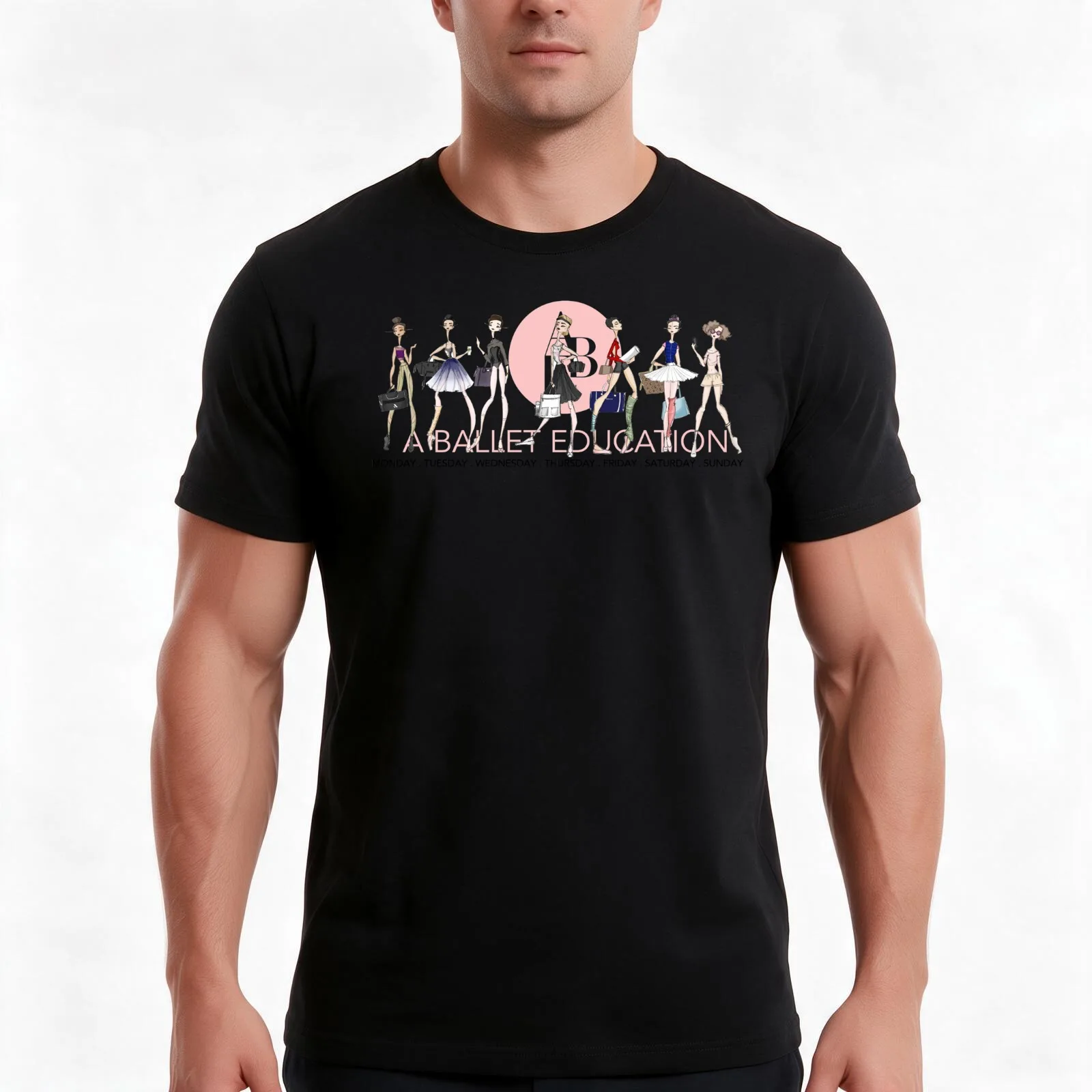 Ballet Style T-Shirt, Summer Casual Cotton Tee, Oversized Streetwear Tops, Vintage Graphic Print, Loose Fit Short Sleeve