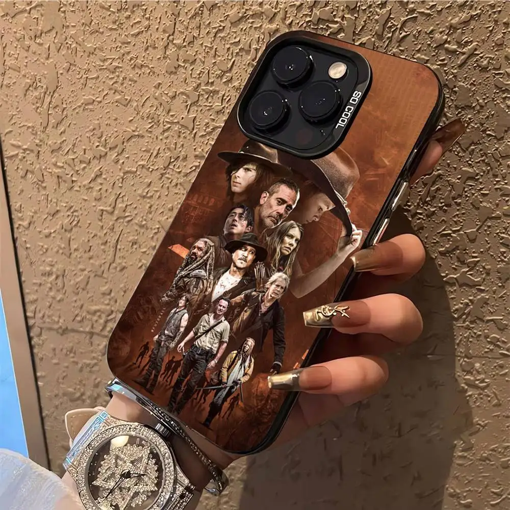 เคสโทรศัพท์ TWD The Dead สำหรับ iPhone 17,16,15,14,13,12,X,8,Pro,Max,Plus,E,SE4,Air,Mini ลาย IMD สีดำด้าน