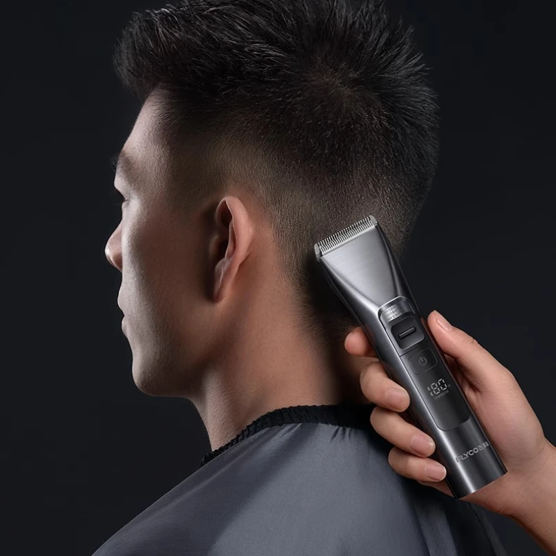 Flyco FC5916 Elektrischer Haarschnitt Twee für Erwachsene zu Hause, wiederaufladbarer LED-Bildschirm, wasserdicht, waschbar, neuer elektronischer Haarschneider für Herren