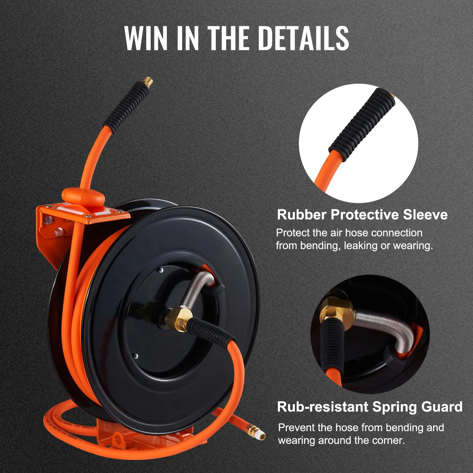Retractable Air Hose Reel 3/8 - đánh giá và giá Air Compressor Air Hose 3/8 Hybrid 50Ft