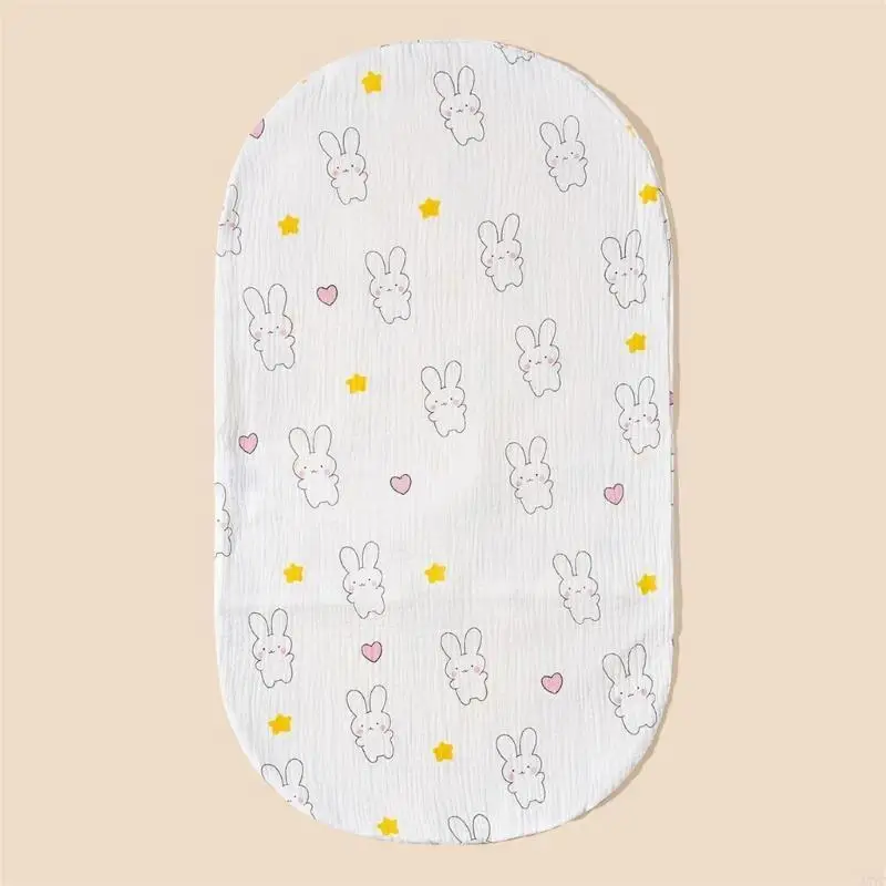 

A5YC Changing Cover Liner for Baby Crib Basket Oval Bassinet Mattress Protector