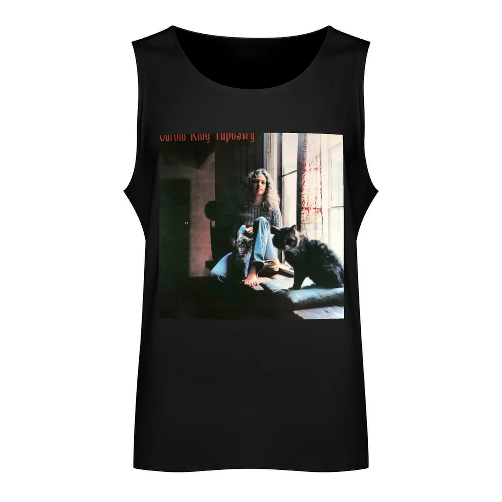 Carole 1971 Tapestry Vinyl Tank Top cool things sleeveless shirt man gym Men's gym t-shirt