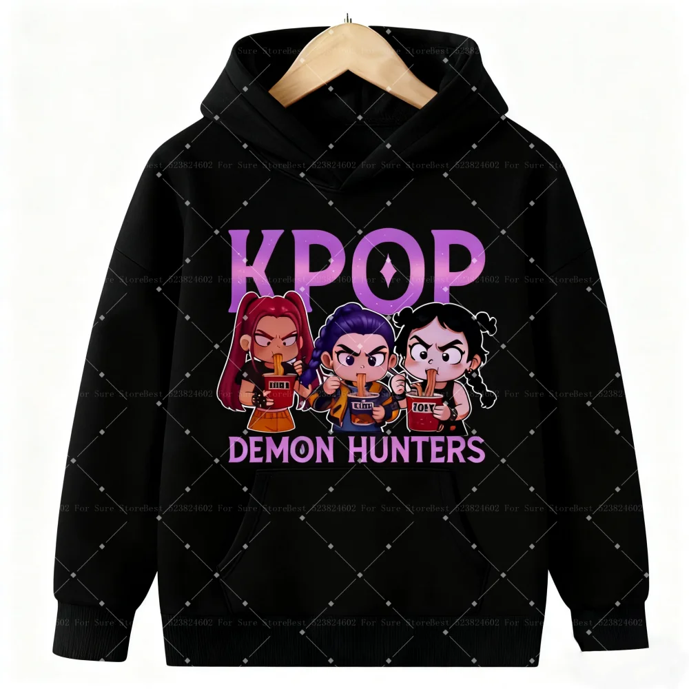 2026 KPop شيطان الصيادين هوديس الأطفال هوديس رومي KPop شيطان الصيادين هودي عادية كم طويل الرجال هوديس المرأة هوديي #2