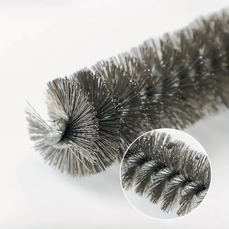 Stainless Steel Bore Brush Set Wire Cleaning Brush for Power Drill Impact Driver Twisted Rust Removal Tools Tube Pipe Cleaner