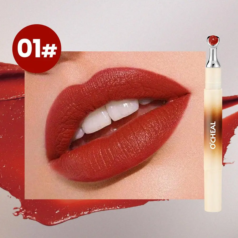 5 kleuren luchtkussen lippoeder crème mat langdurig hydraterende lippenstift waterdicht niet-overdracht lipgloss gladde make-up cosmetisch