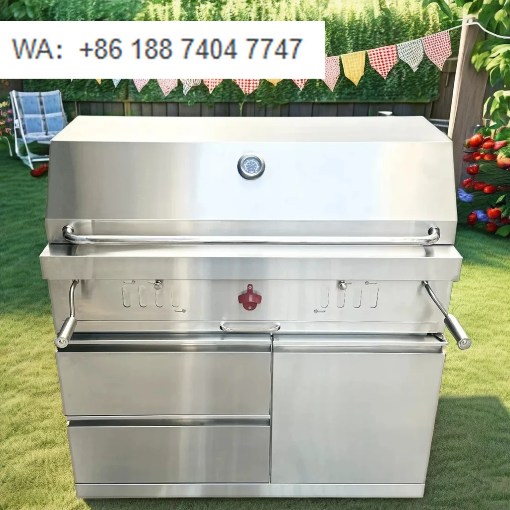 

Luxury Custom Silver 304 Stainless Steel BBQ Charcoal Grill Suitable for Both Outdoor and Indoor Use