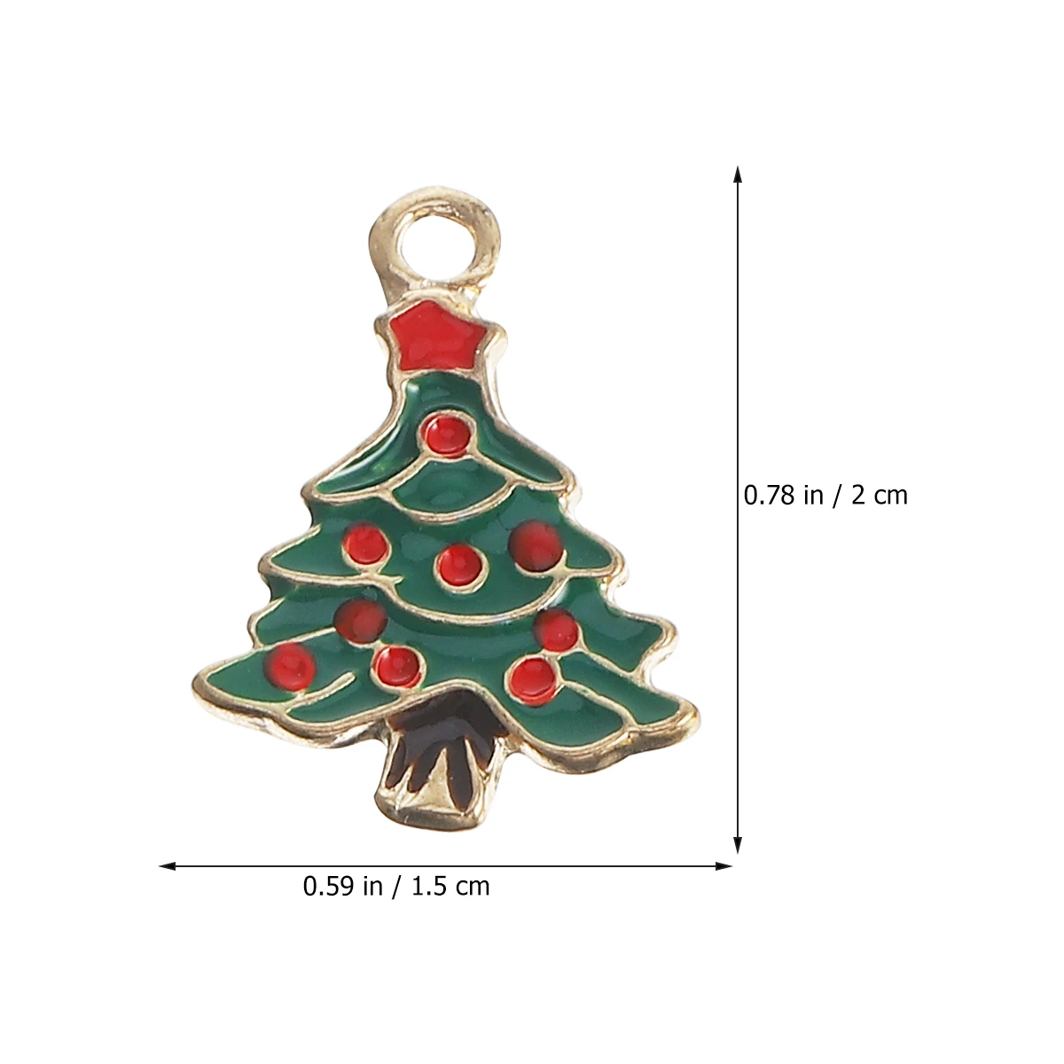 

10 Pcs Christmas Tree Pendant Necklace Hanging nament Crafts Alloy DIY Charms Earrings Jewelry Accessories Dripping Oil Stylish