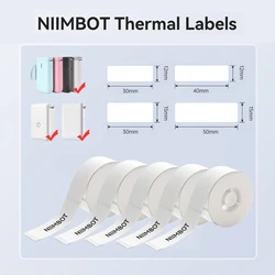 3Roll/5Roll/10Roll Niimbot D11/D101/D110 White Label Printing Paper Name Sticker Waterproof Self-adhesive Cartoon Label Paper