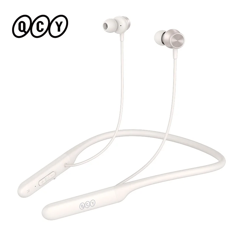 QCY-C2 Fones De Ouvido Magnéticos Neckband, Fone De Ouvido Sem Fio, Bluetooth 5.2, 50H Long Standby, Headset Esportivo, 0.068s, Baixa Latência Earbud
