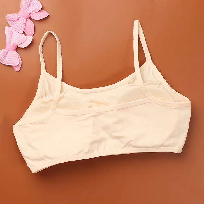 10-15y Girls Bras Soft Young Children Bra for Kids Teenagers Wire Free Training Small Vest Teenage Underwear Puberty Clothing