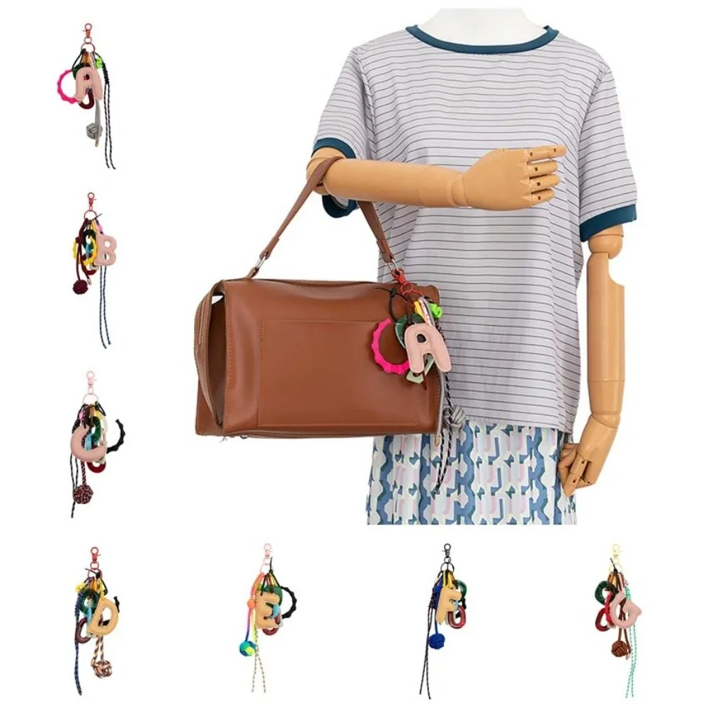 

Uppercase English Letter PU Keychain 26 Letter A to Z Combination Name Letter PU Leather Pendant High-end Couple Gift