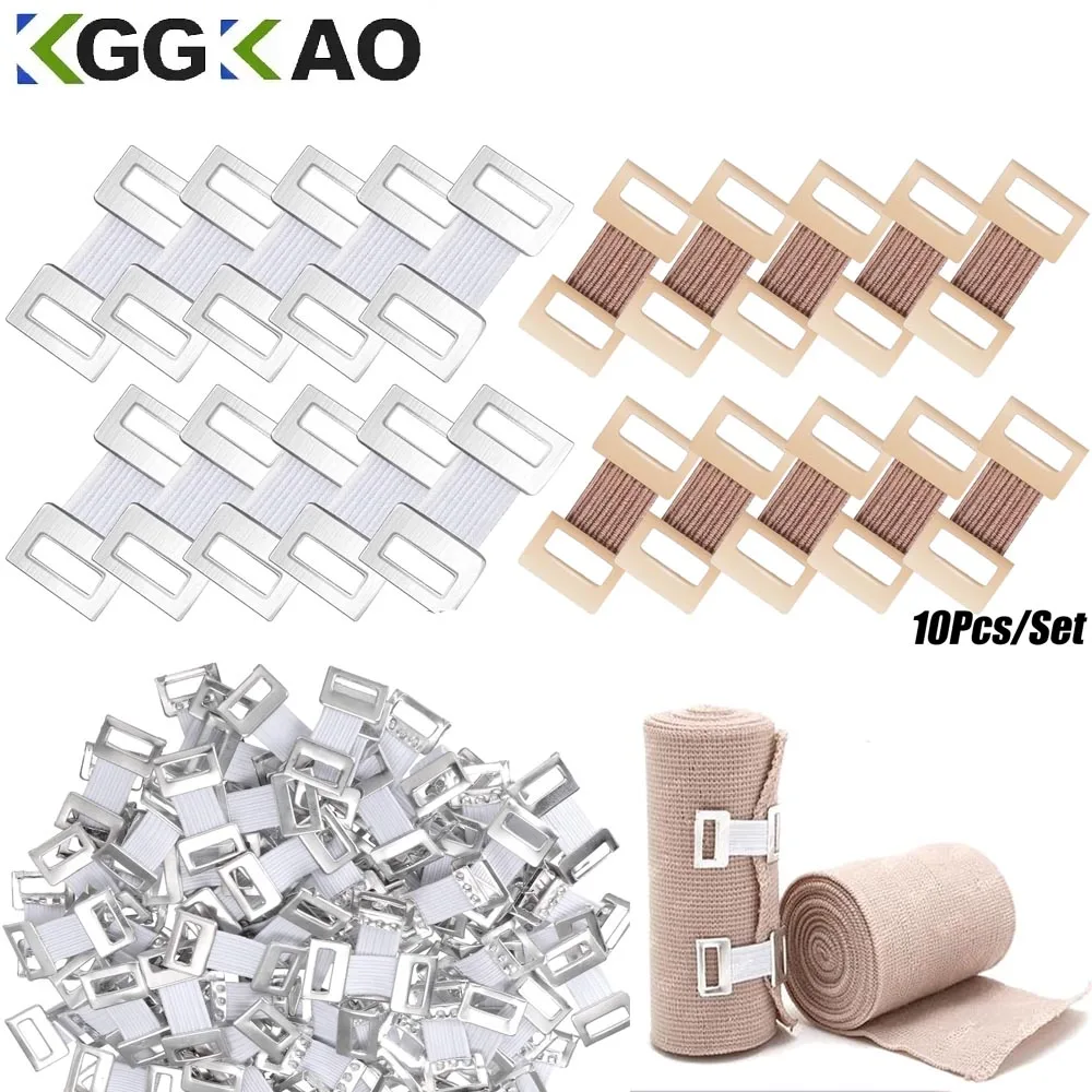 

10Pieces Only Elastic Bandage Clips Bandage Wrap Clips Stretch Metal Clasps Replaceable Wrap Fastener Clips for Various Bandages