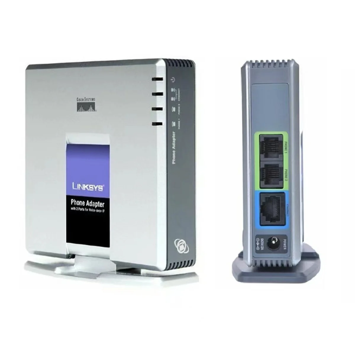 ABAN Dual-Port Gateway UNLOCKED PAP2 PAP2-NA VOIP Phone Voice Adapter 2 FXS Ports SIP VoIP Phone Adapter PAP2T US Plug