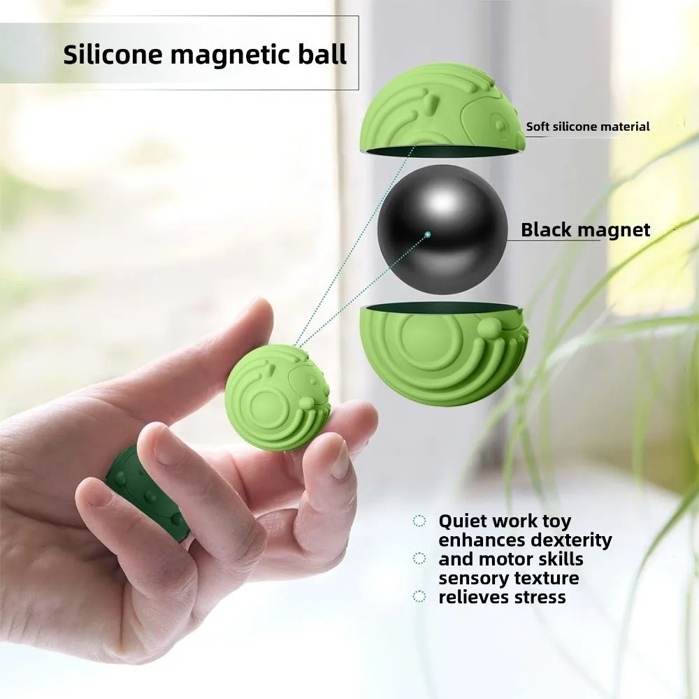 

Магнитный сенсорный шарик-антистресс из силикона с узором ежика для снятия тревоги