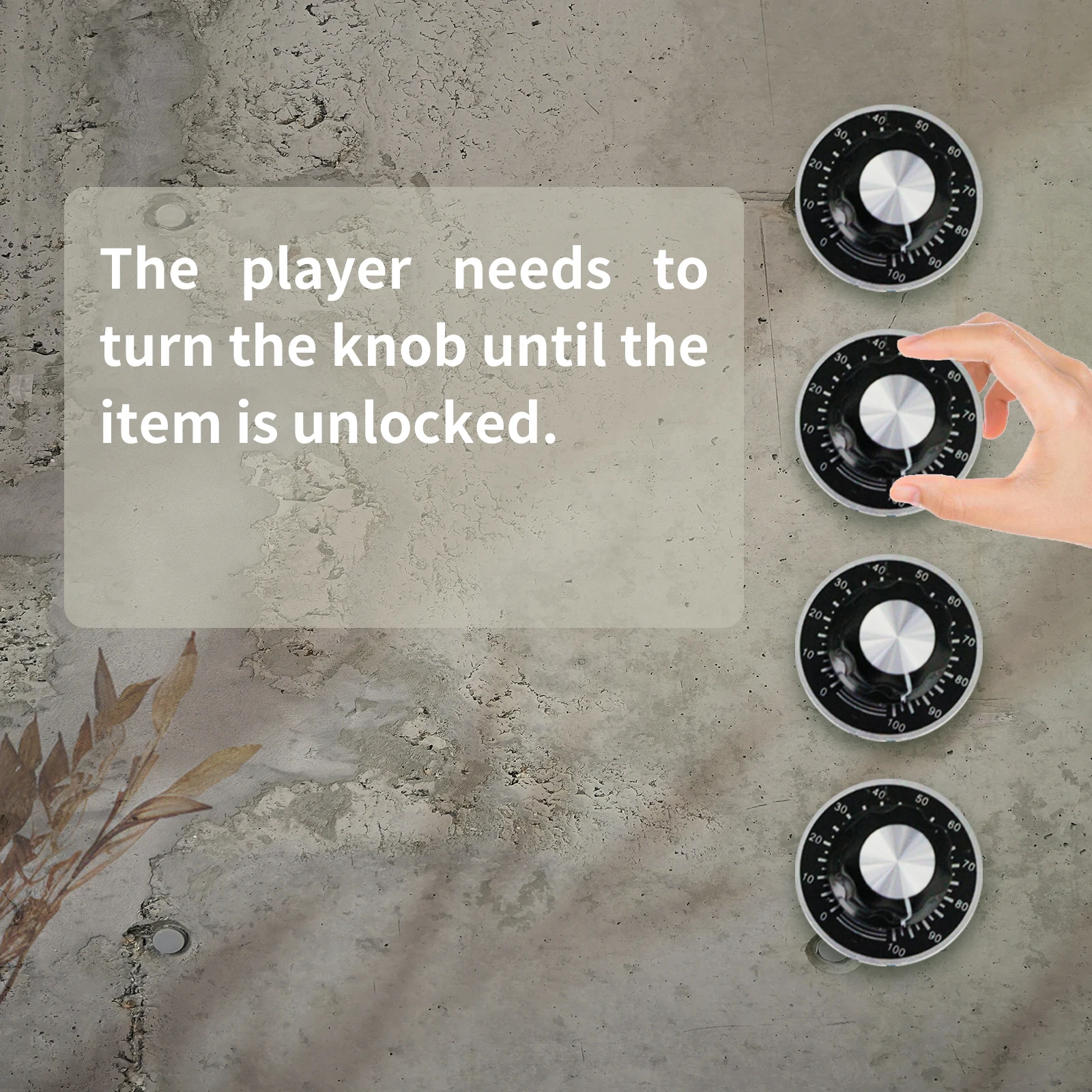 Mysterious studio Secret Room Escape Game Mechanism Props Electronic puzzle Rotary  Knob