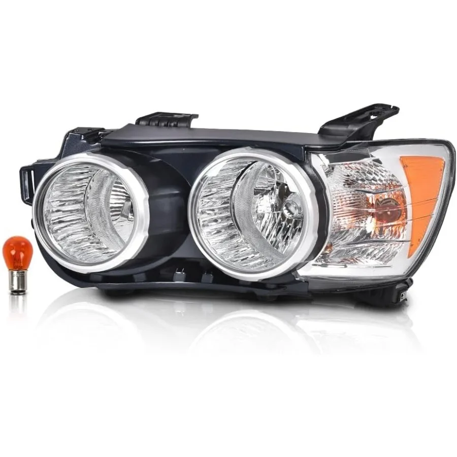

Headlight Assembly Compatible with Chevy Sonic 2012-2016 4Door Sedan 4Door Hatchback Left Driver Clear Lens Black Housing Headla