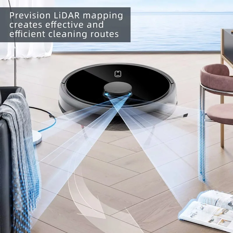 Intelligent Euro Robot Vacuum Cleaner Aspiradora Automatic Installation Dry Wet Sweeping Mopping Household Hotel Use EU/US Plug