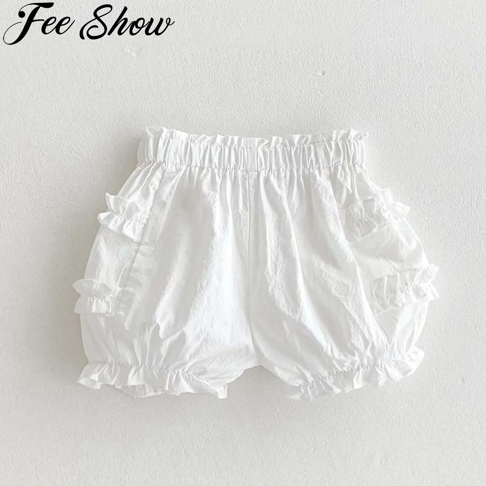 

Милые шорты для маленьких девочек, чехлы для детских подгузников, эластичный пояс, шаровары с рюшами и дном, летняя одежда, повседневная одежда