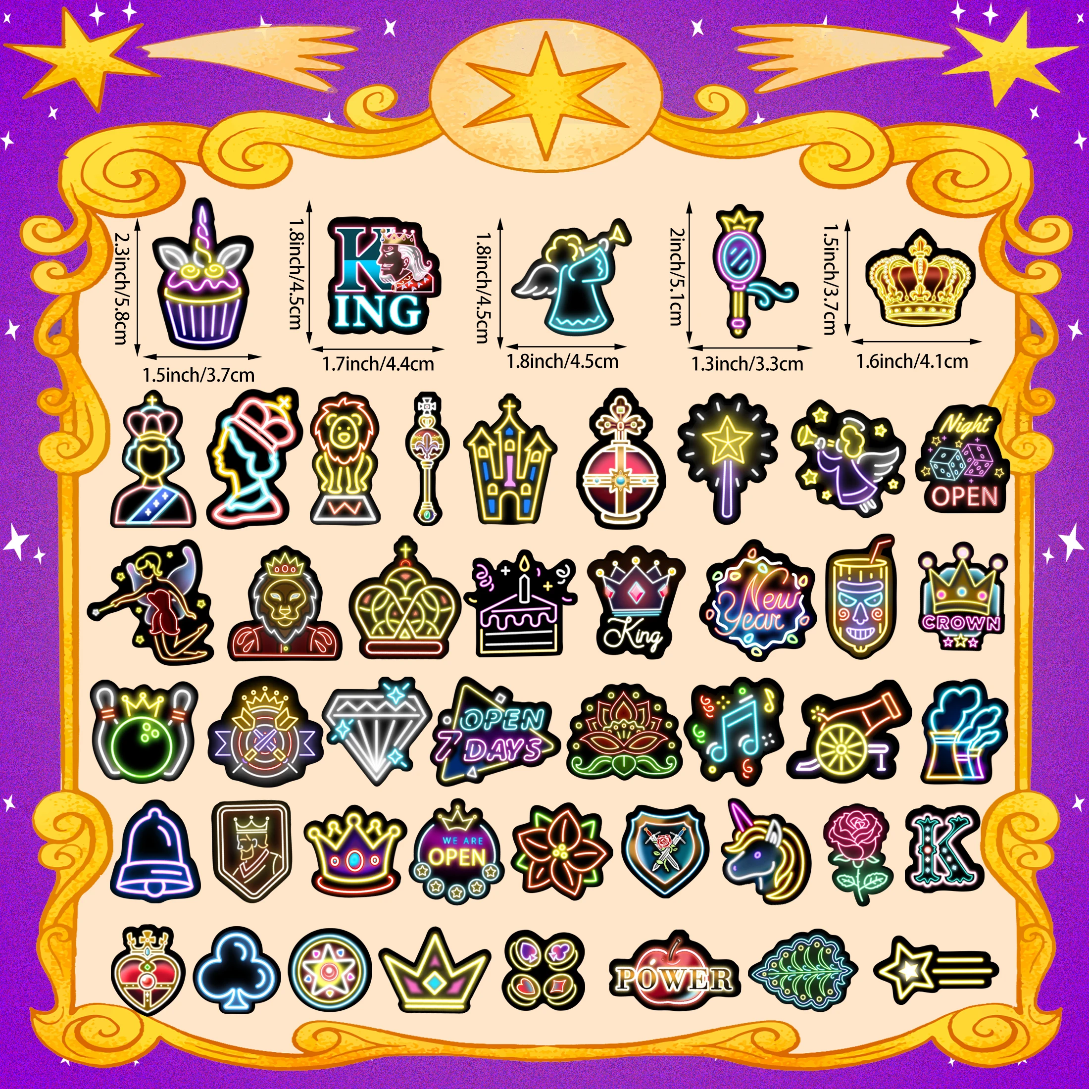 زجاجة مياه نيون تتوهج في الظلام 79 قطعة من ملصقات الفينيل المقاومة للماء لحقيبة الهاتف المحمول ولوح التزلج #2