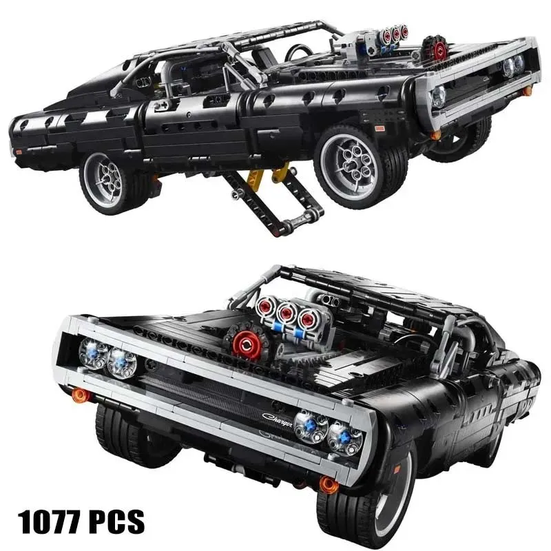 1077 PCS Dodge Charger Car Building Blocks Bricks Boys Birthday Christmas Girls Toys Compatible With 42111