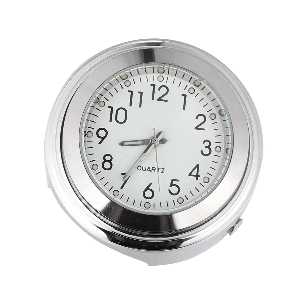 

Motorcycle Handlebar Clock Aluminum Alloy Luminous Dial Clear Time Scale Night Visible White Tiny Accessories Bike Mirror Parts