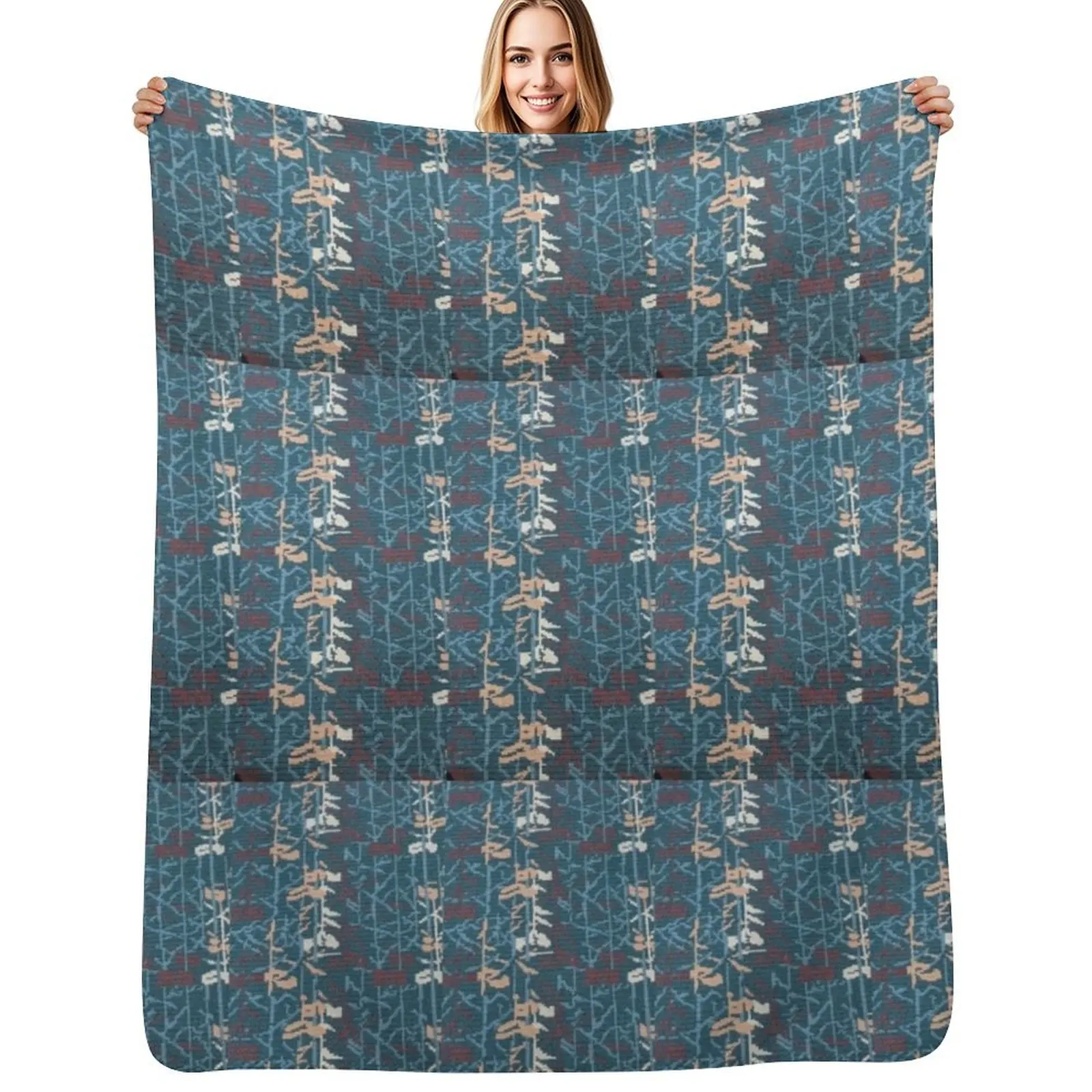

MCO Carpet Throw Blanket Flannel Fleece Soft Warm Throw Blanket