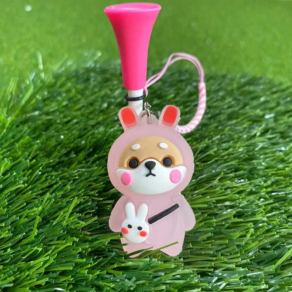 1Pcs Golf Rubber Tees With Flashing Light Cartoon Cute Prevent Loss Golf Ball Holder With Braided Rope Outdoor Golf Accessory