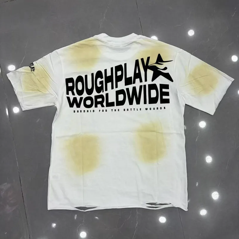 New Men's Women's Rough Play Short Sleeved Summer Round Neck High Quality Cotton Tops Stock